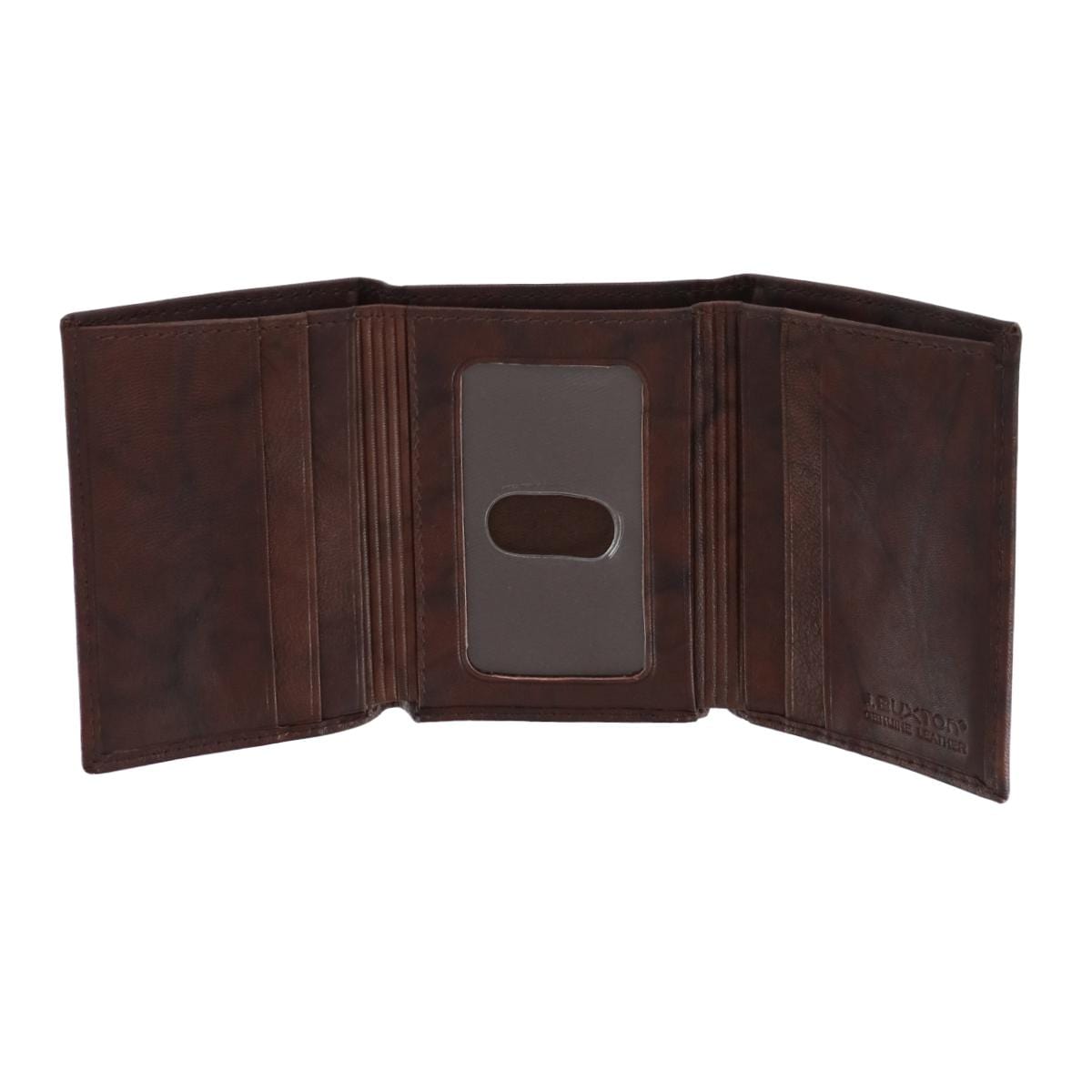 Buxton Men's Dakota Leather RFID Trifold Wallet - Tan