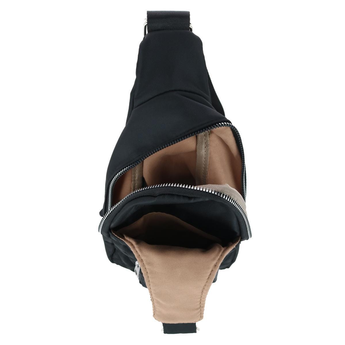 Julia Buxton Women's Nylon Quilted Sling Bag - Black