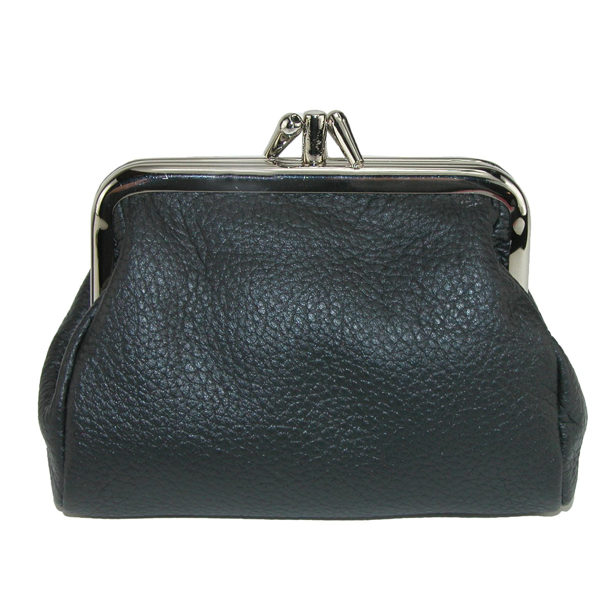 Buxton Women's Triple Frame Coin Purse Wallet - Black