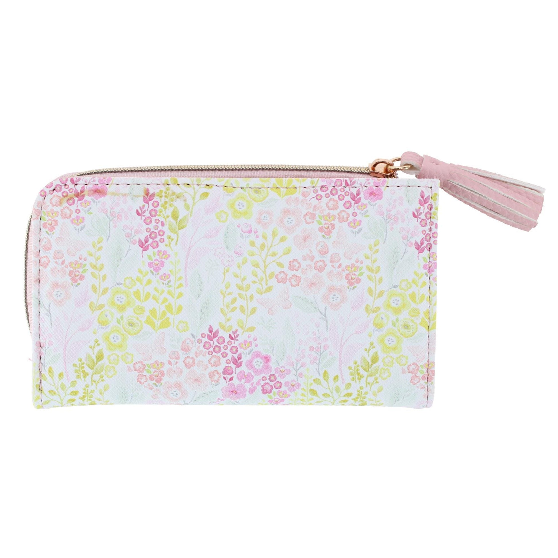 Julia Buxton Women's Fashionable L Zip Snap Premium Faux Leather Wallet - Pollinator