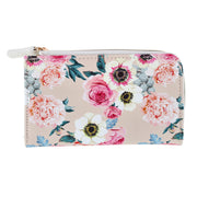 Women's Fashionable L Zip Snap Premium Faux Leather Wallet