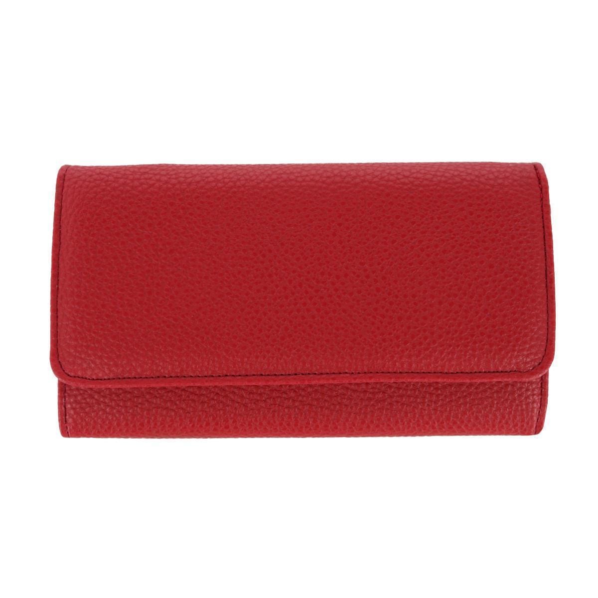 Buxton Women's Solid Colored Premium Faux Leather Bianca Clutch Wallet