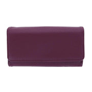 Women's Solid Colored Premium Faux Leather Bianca Clutch Wallet