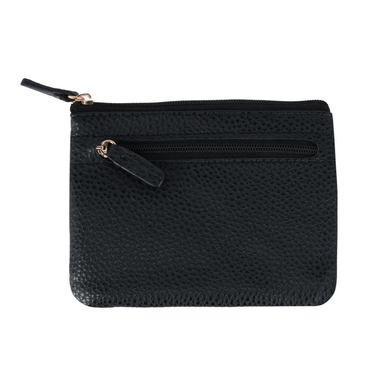 Buxton Women's Colorful Designer Premium Faux Leather Large ID Coin Case - Black