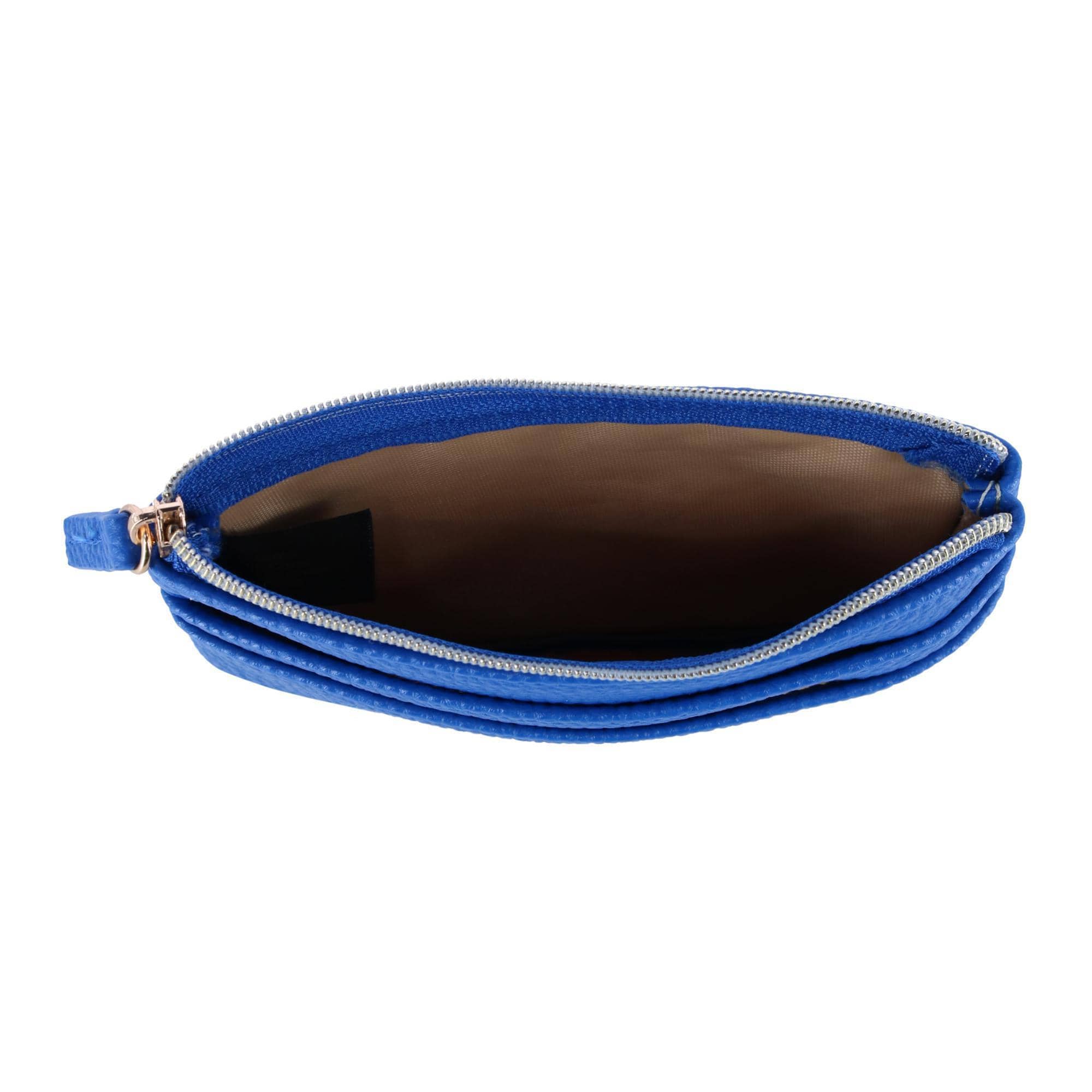 Buxton Women's Colorful Designer Premium Faux Leather Large ID Coin Case - Lagoon Blue