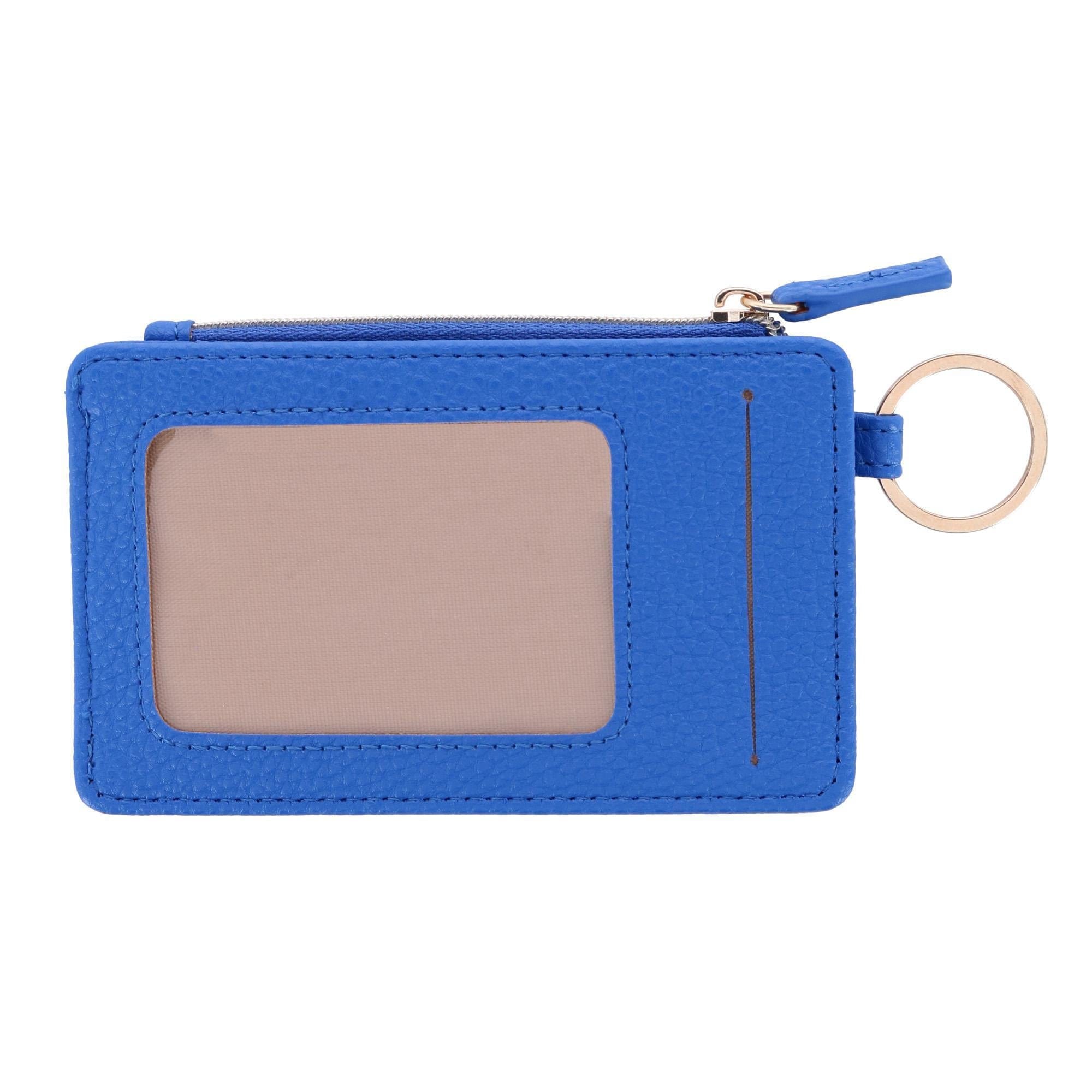 Julia Buxton Women's Vegan Leather Everywhere Lanyard ID Wallet - Lagoon Blue