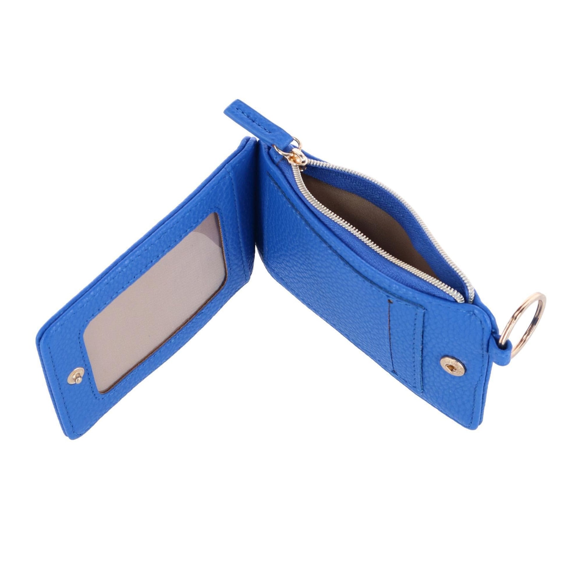 Julia Buxton Women's Vegan Leather Everywhere Lanyard ID Wallet - Lagoon Blue