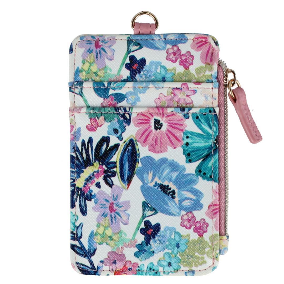Julia Buxton Women's Vegan Leather Everywhere Lanyard ID Wallet - Dusty Rose