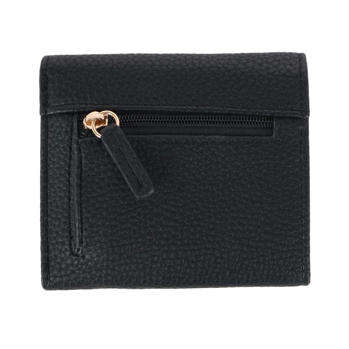 Julia Buxton Women's Stylish and Colorful Mini Trifold Wallet - Black