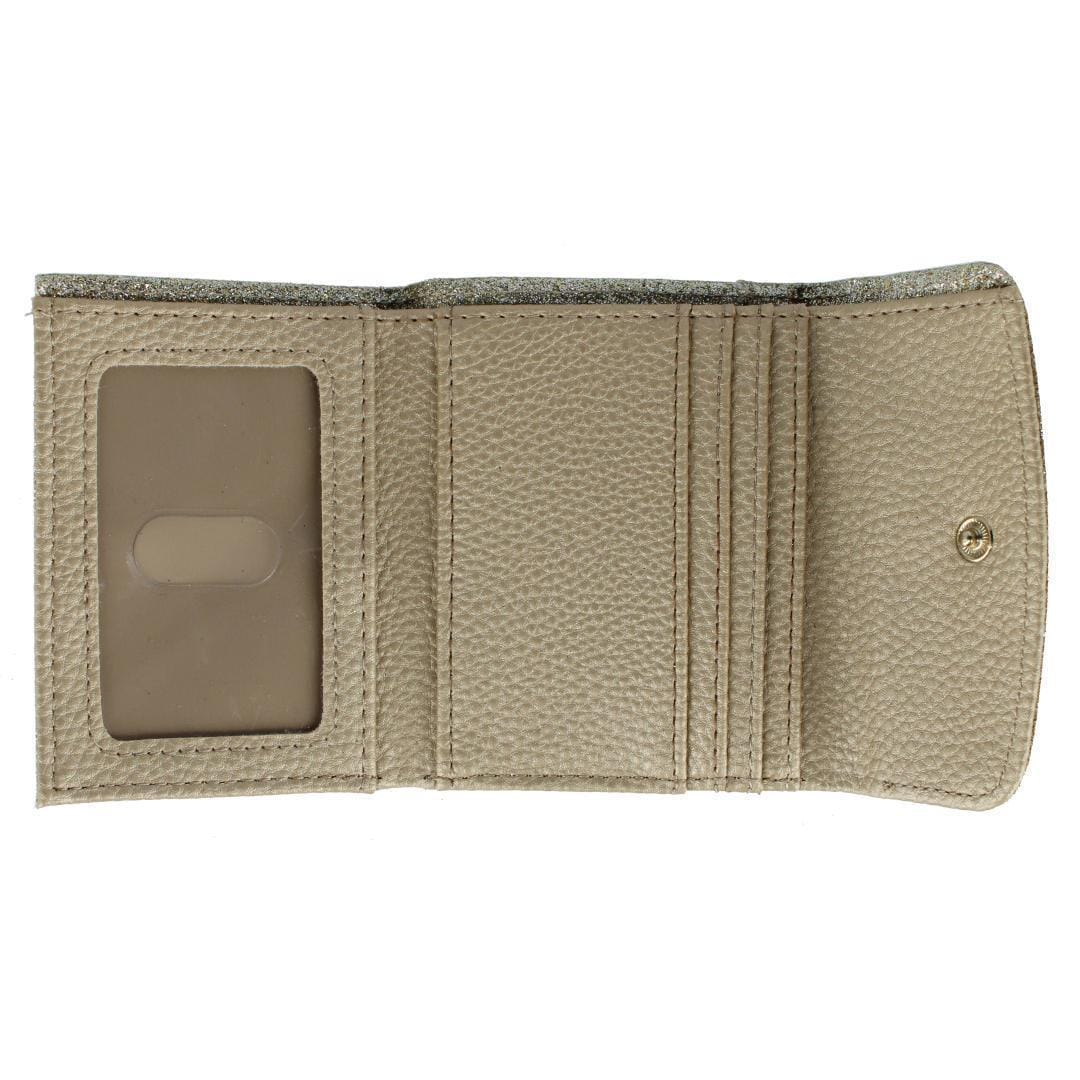 Julia Buxton Women's Stylish and Colorful Mini Trifold Wallet - Gold