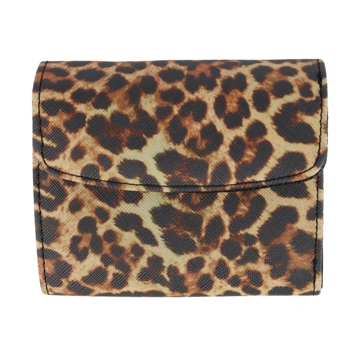 Julia Buxton Women's Stylish and Colorful Mini Trifold Wallet - Leopard