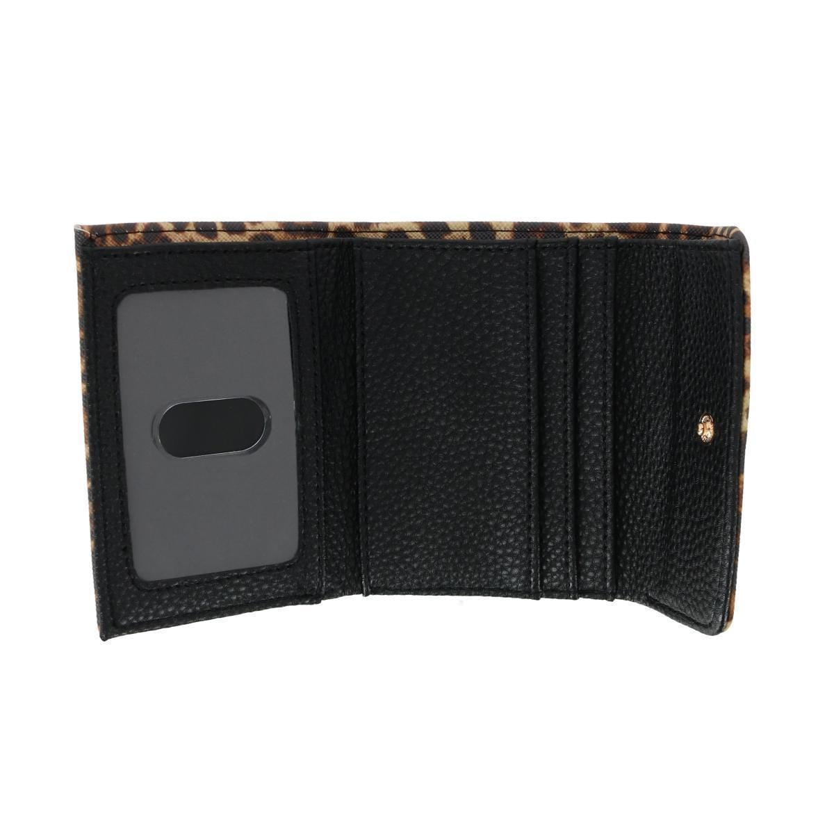 Julia Buxton Women's Stylish and Colorful Mini Trifold Wallet - Leopard