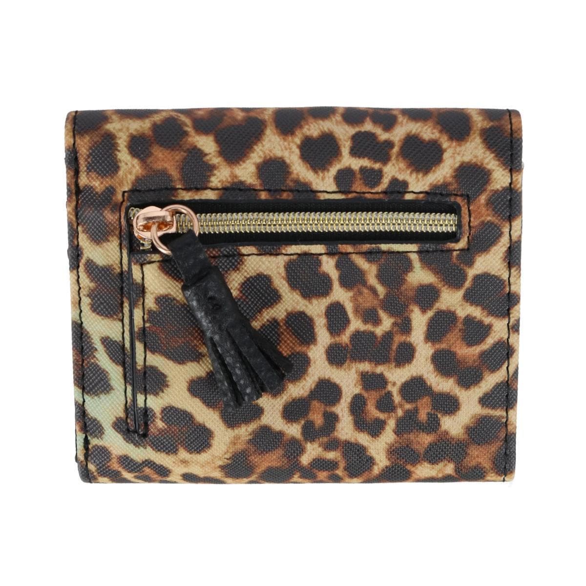 Julia Buxton Women's Stylish and Colorful Mini Trifold Wallet - Leopard