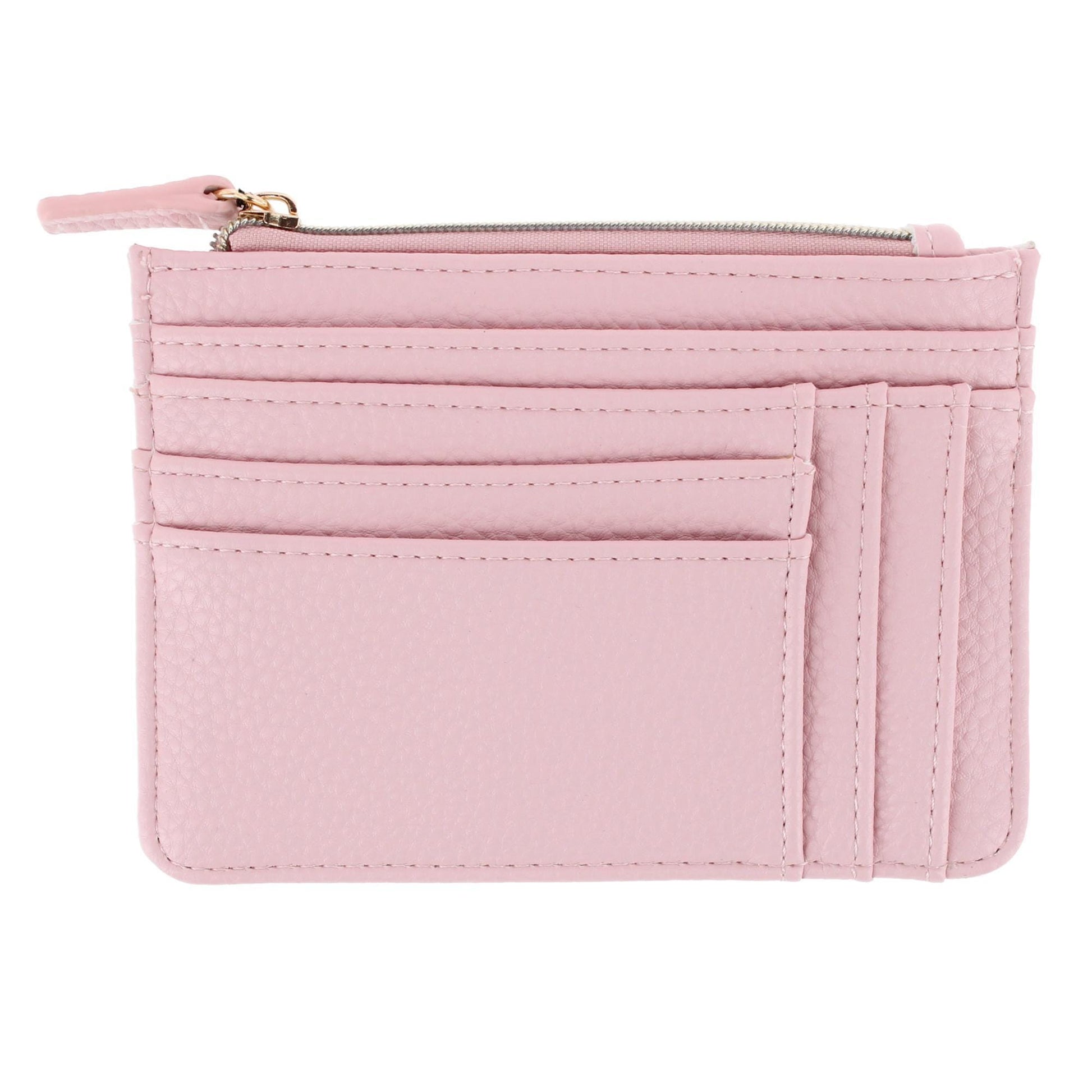 Julia Buxton Women's Colorful Premium Faux Leather Slot Coin Case Purse
