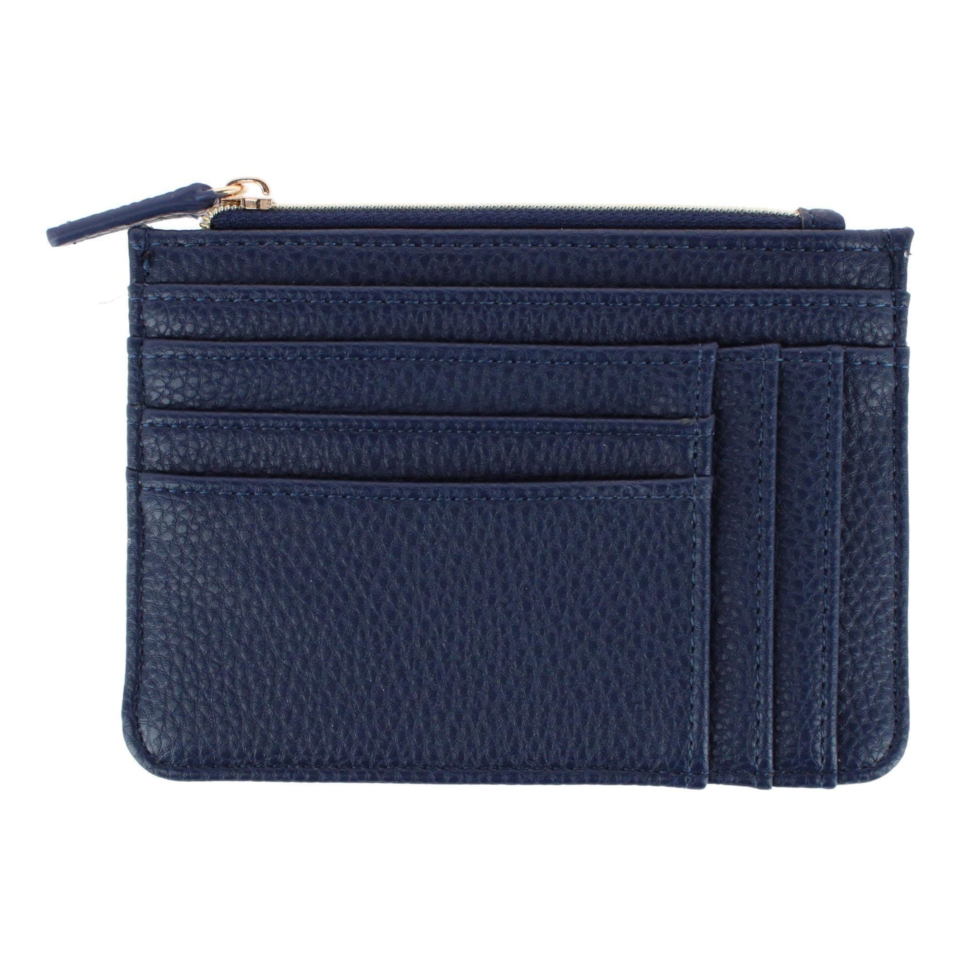 Julia Buxton Women's Colorful Premium Faux Leather Slot Coin Case Purse