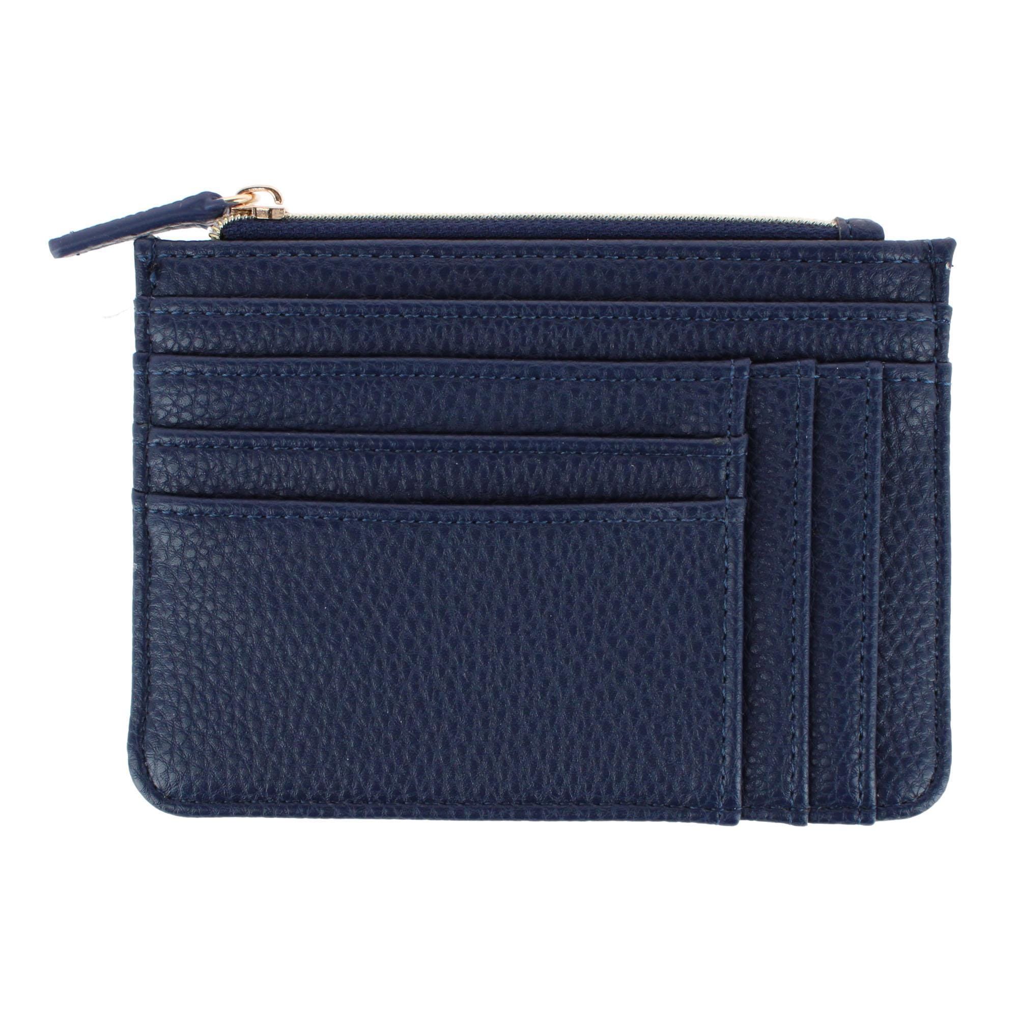 Julia Buxton Women's Colorful Premium Faux Leather Slot Coin Case Purse