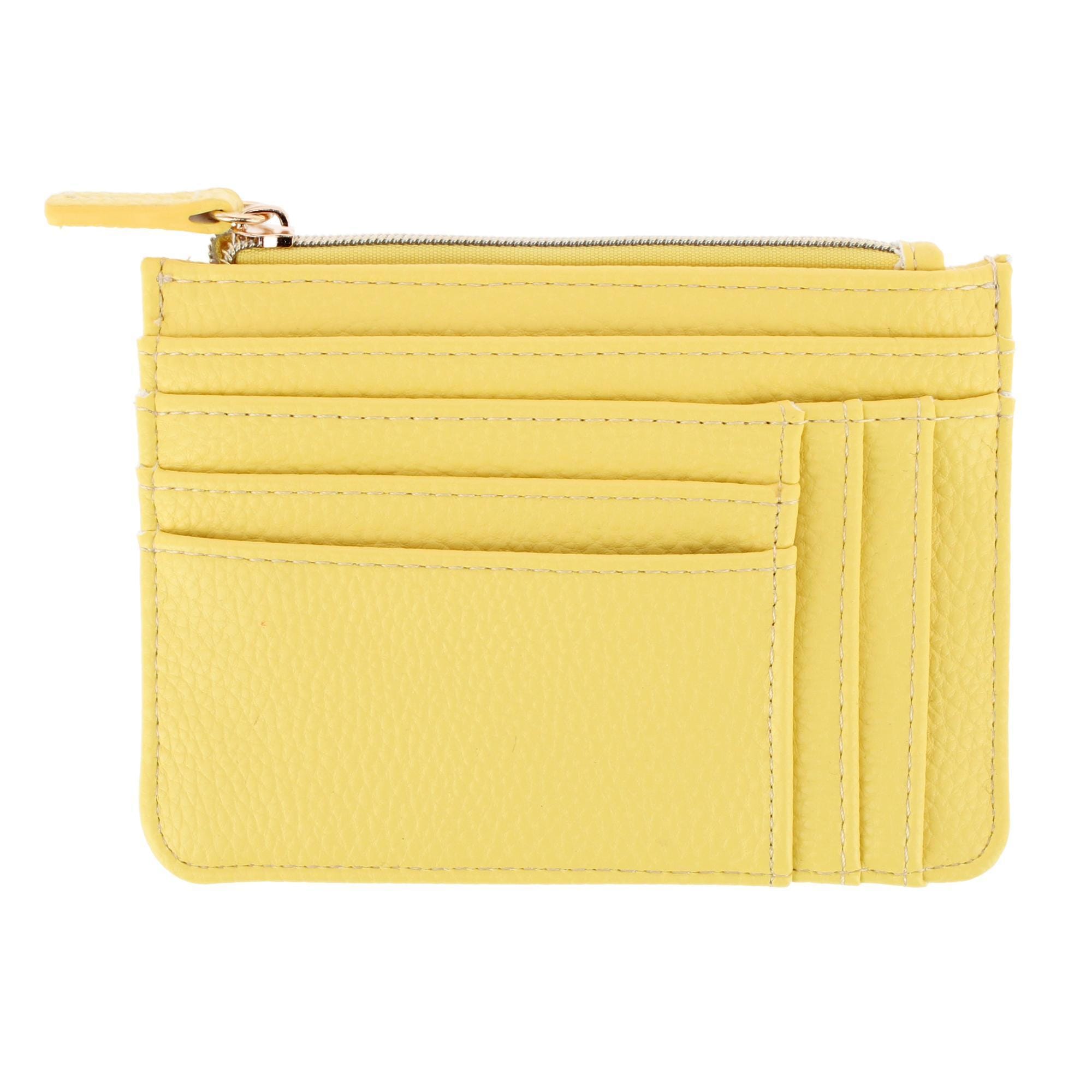 Julia Buxton Women's Colorful Premium Faux Leather Slot Coin Case Purse