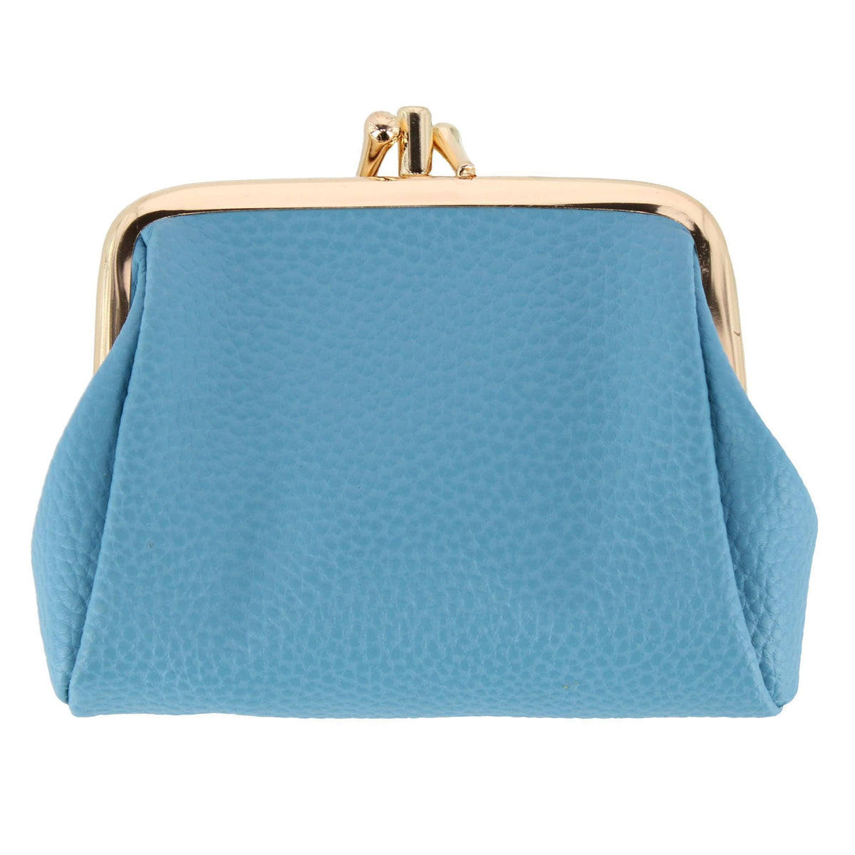 Julia Buxton Women's Premium Faux Leather Triple Frame Coin Purse Wallet - Bonnie Blue