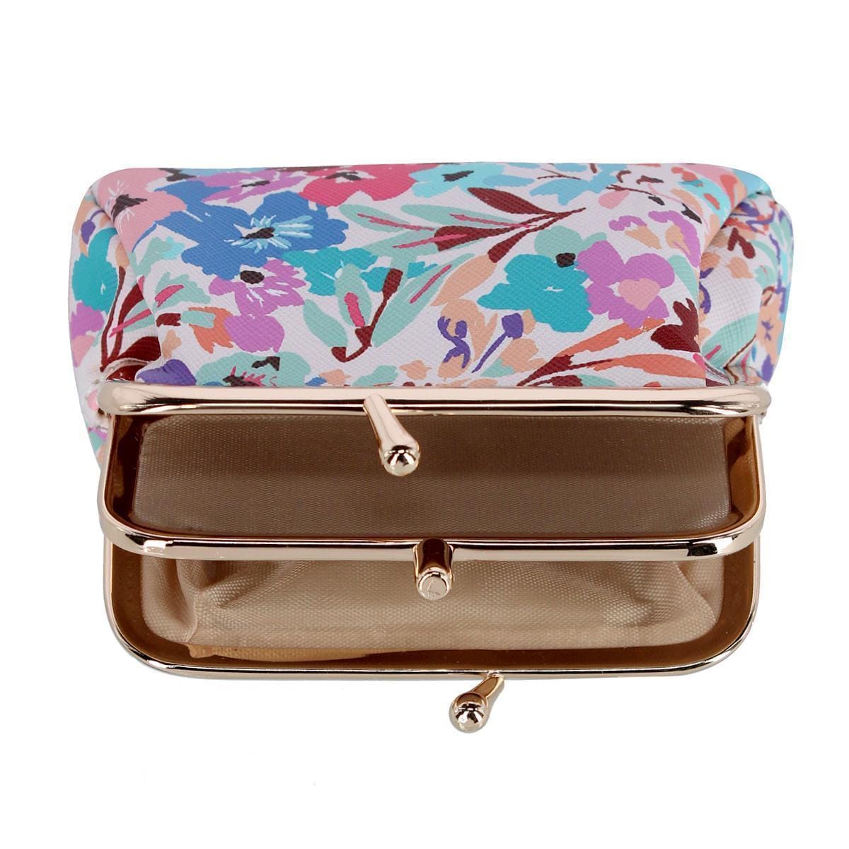Julia Buxton Women's Premium Faux Leather Triple Frame Coin Purse Wallet - Julias Garden