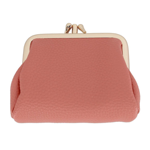 Women's Vegan Leather Triple Frame Coin Purse Wallet