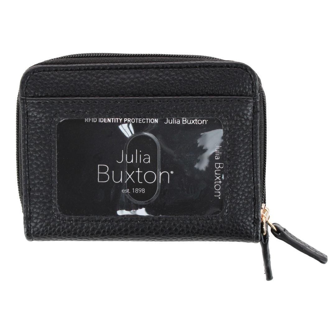 Buxton Women's Stylish Colored Multi Card Case Wizard Wallet - Black