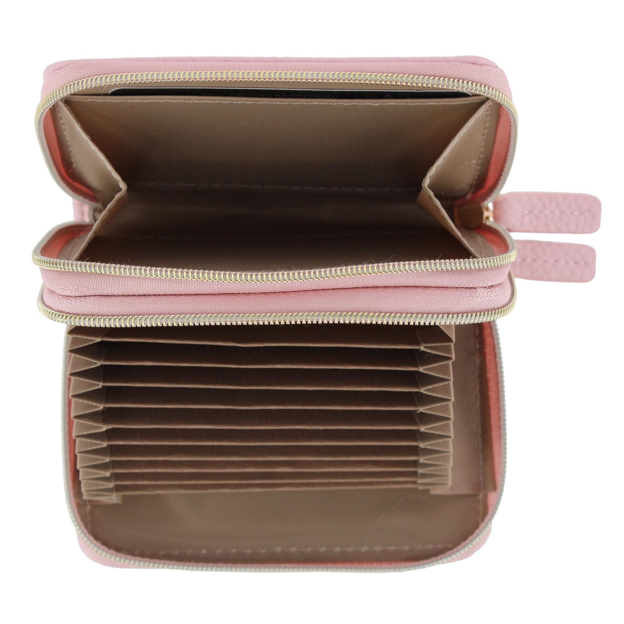 Buxton Women's Stylish Colored Multi Card Case Wizard Wallet - Champagne Blush