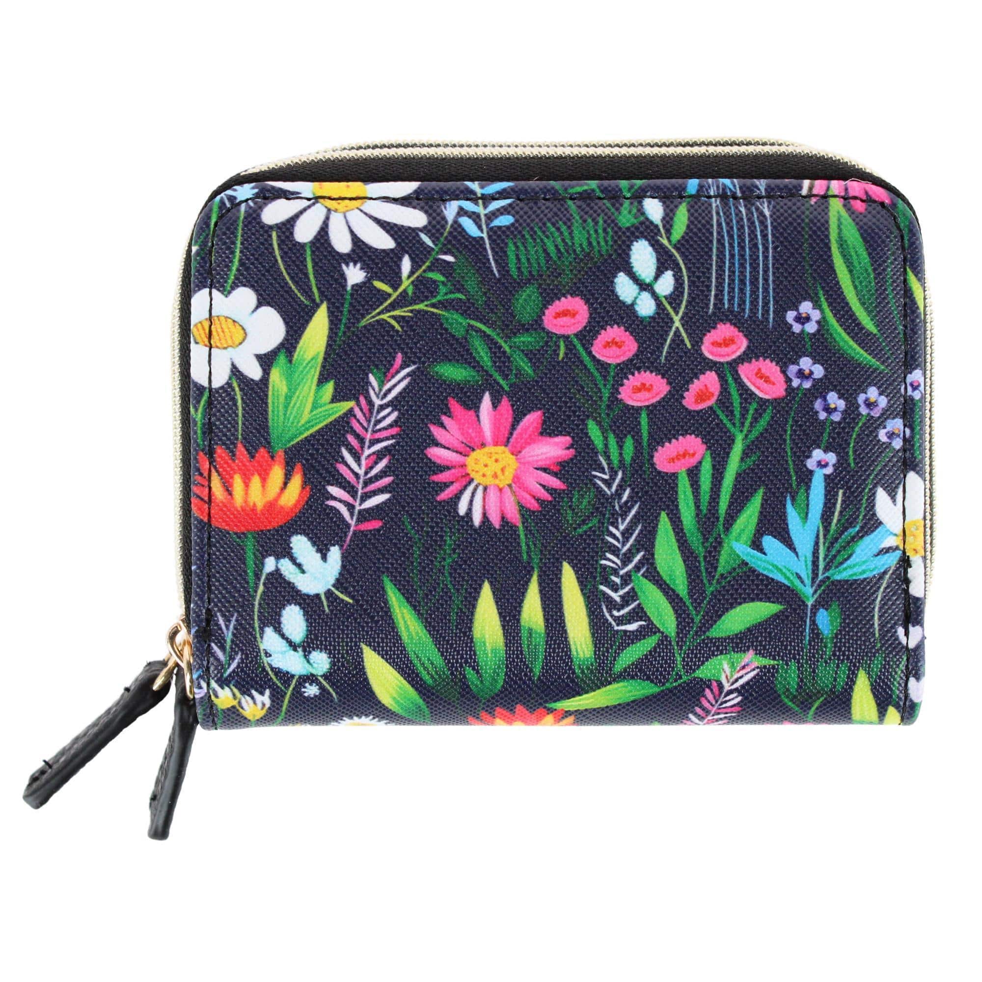 Buxton Women's Stylish Colored Multi Card Case Wizard Wallet - Fragrant Floral