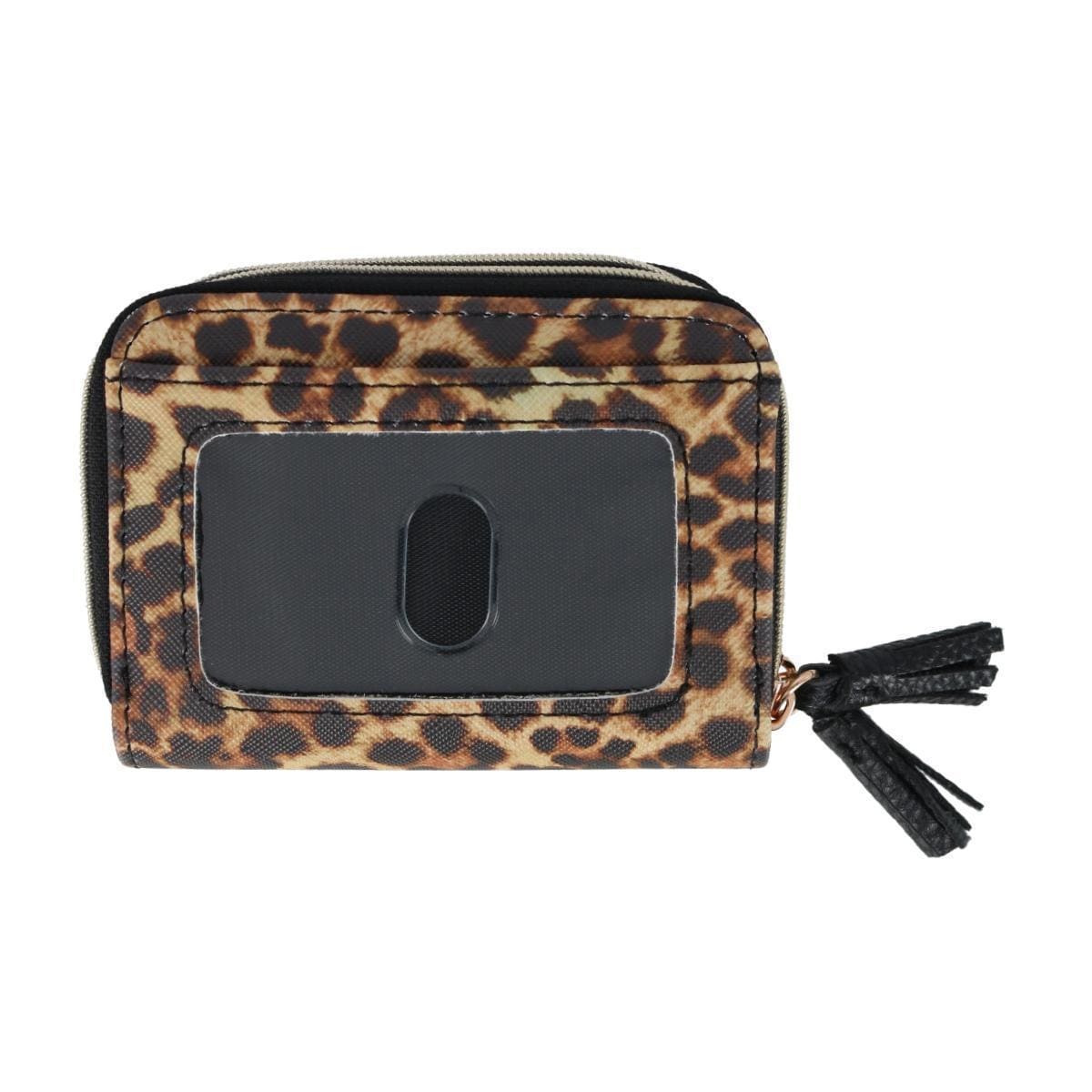 Buxton Women's Stylish Colored Multi Card Case Wizard Wallet - Leopard