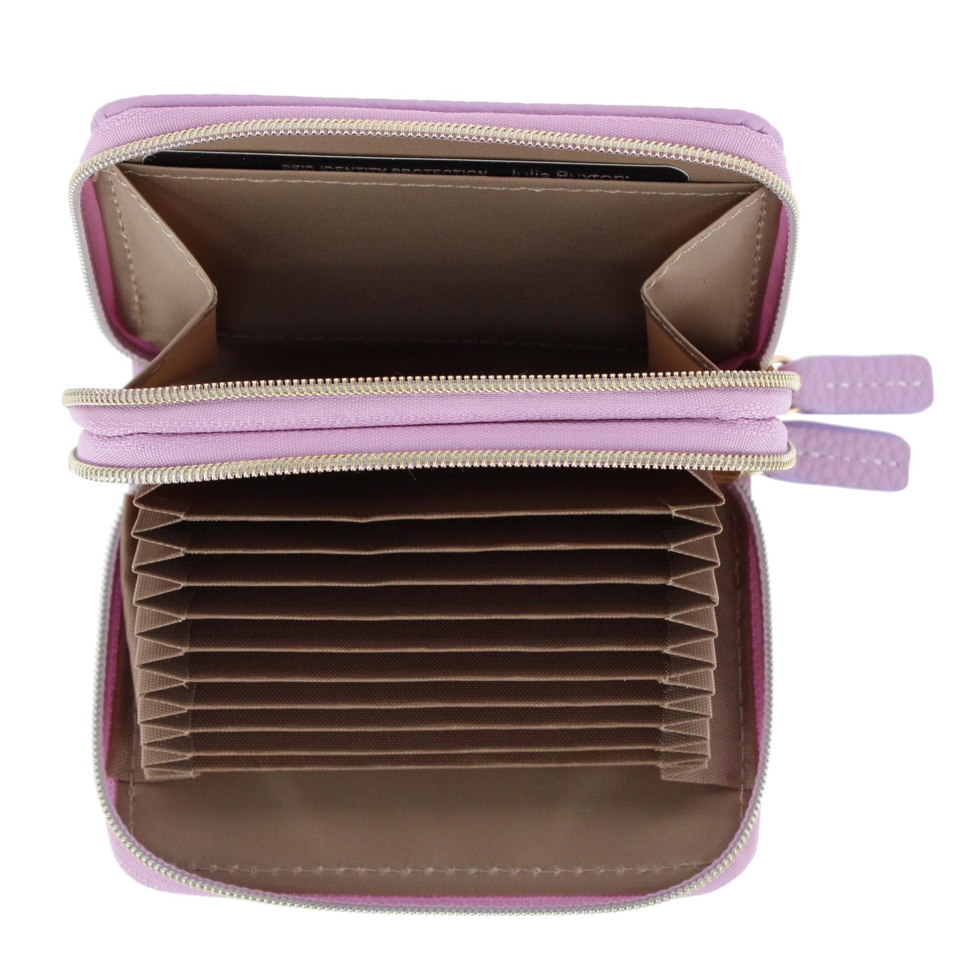 Buxton Women's Stylish Colored Multi Card Case Wizard Wallet - Lilac