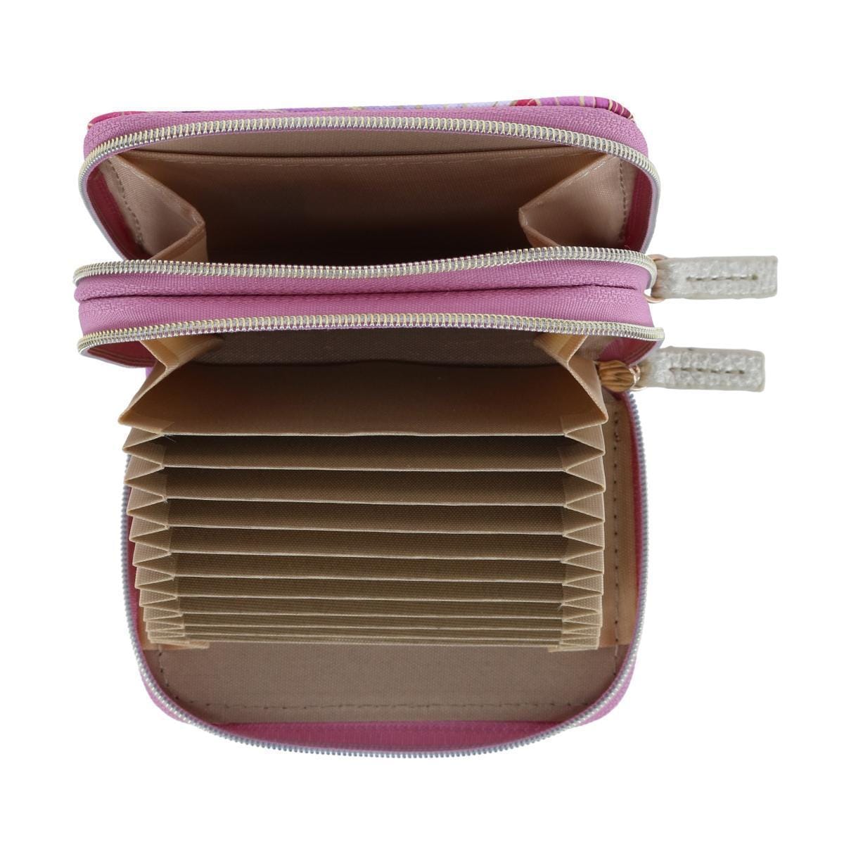 Buxton Women's Stylish Colored Multi Card Case Wizard Wallet - Mauve Blush