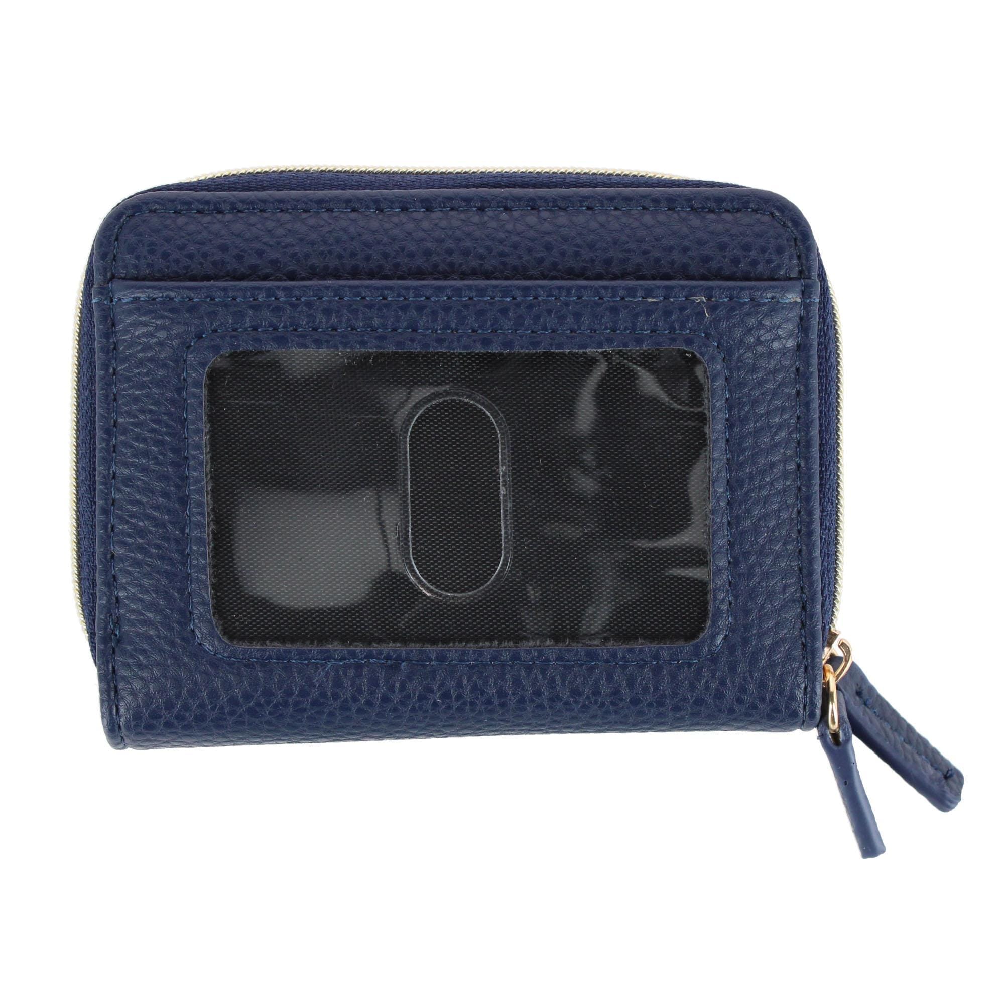Buxton Women's Stylish Colored Multi Card Case Wizard Wallet - Navy Blue