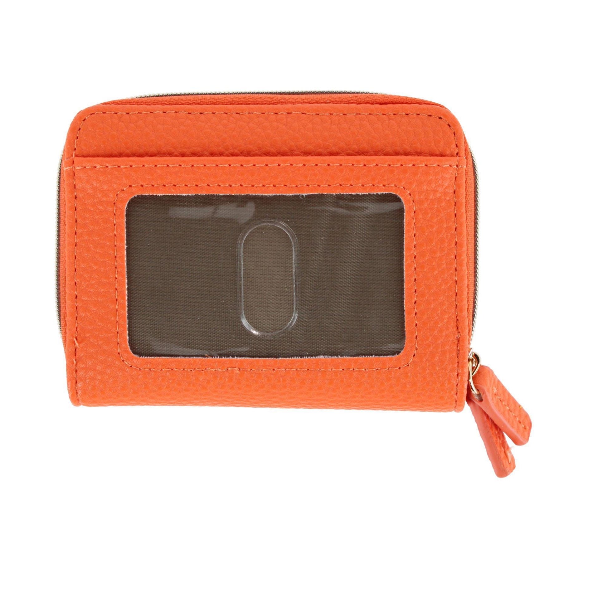 Buxton Women's Stylish Colored Multi Card Case Wizard Wallet - Exuberance Orange