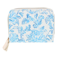 White with Light Blue Floral