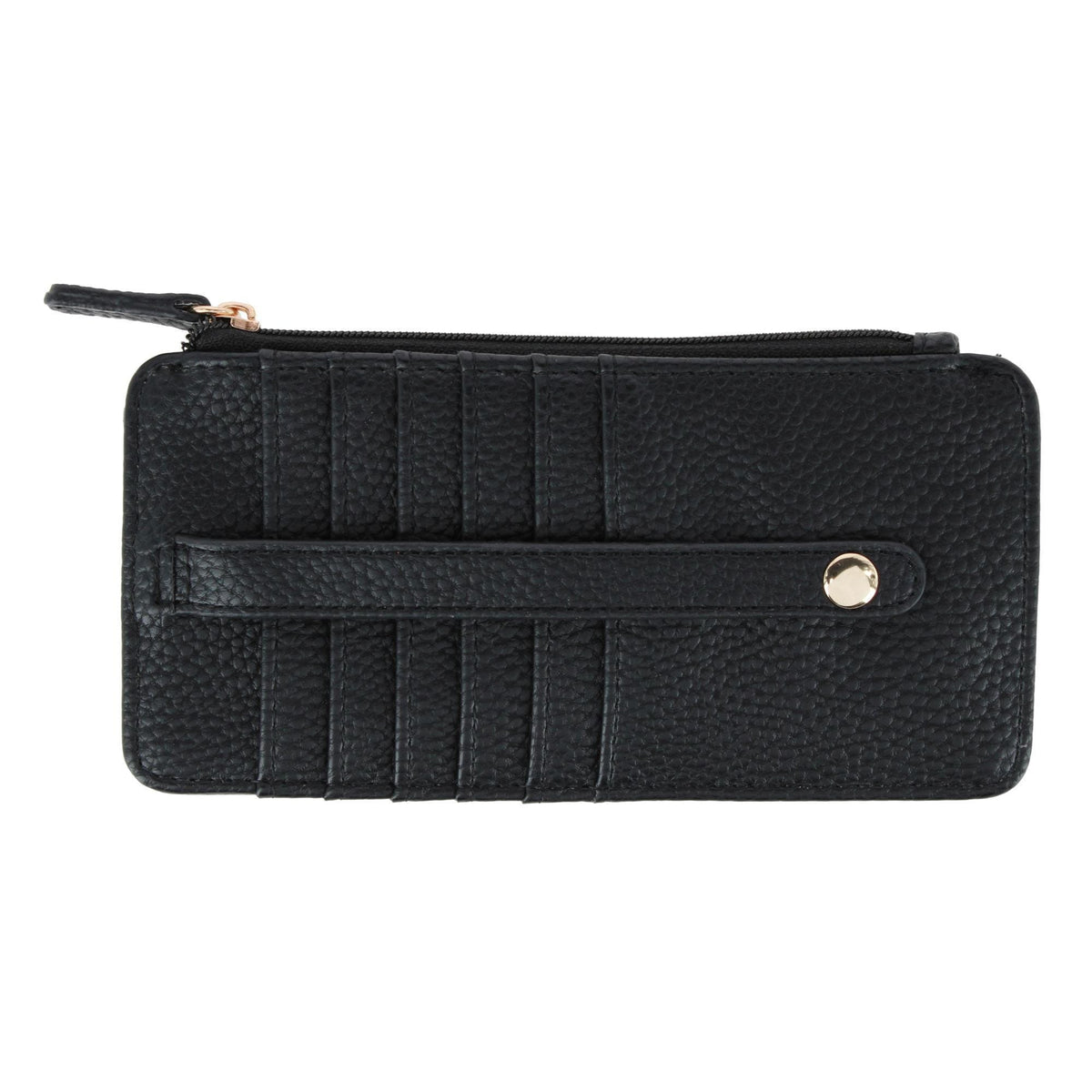 Julia Buxton Women's Vegan Leather Thin Card RFID Organizer Case - Black