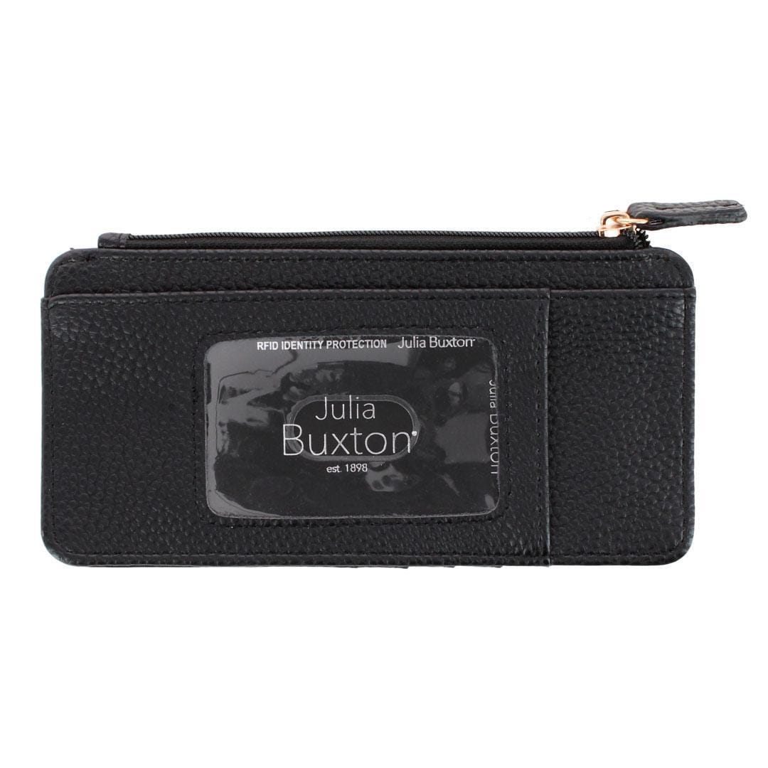 Julia Buxton Women's Vegan Leather Thin Card RFID Organizer Case - Black