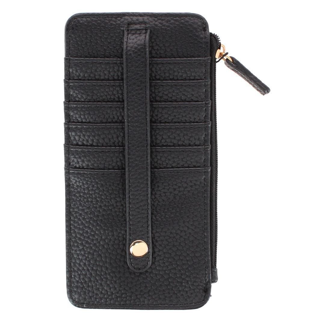 Julia Buxton Women's Vegan Leather Thin Card RFID Organizer Case - Black