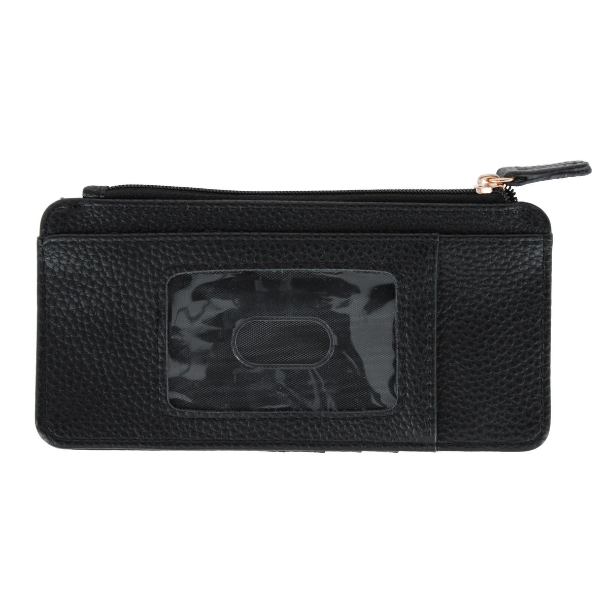 Julia Buxton Women's Vegan Leather Thin Card RFID Organizer Case - Black