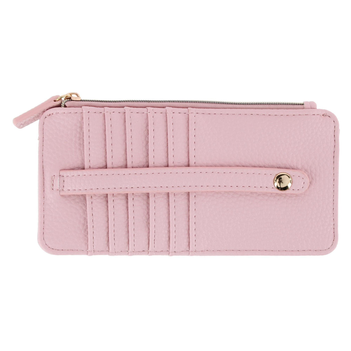 Julia Buxton Women's Vegan Leather Thin Card RFID Organizer Case - Champaign Blush