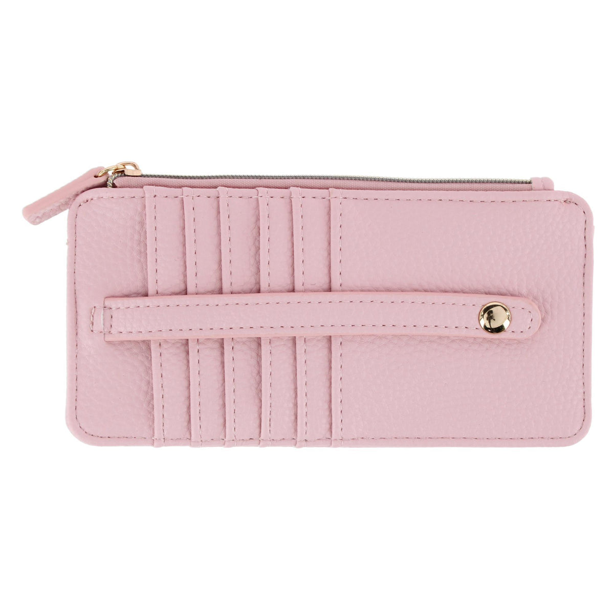 Julia Buxton Women's Vegan Leather Thin Card RFID Organizer Case - Champaign Blush