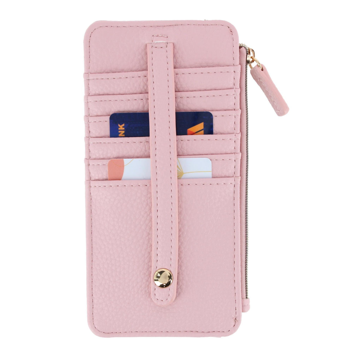 Julia Buxton Women's Vegan Leather Thin Card RFID Organizer Case - Champaign Blush