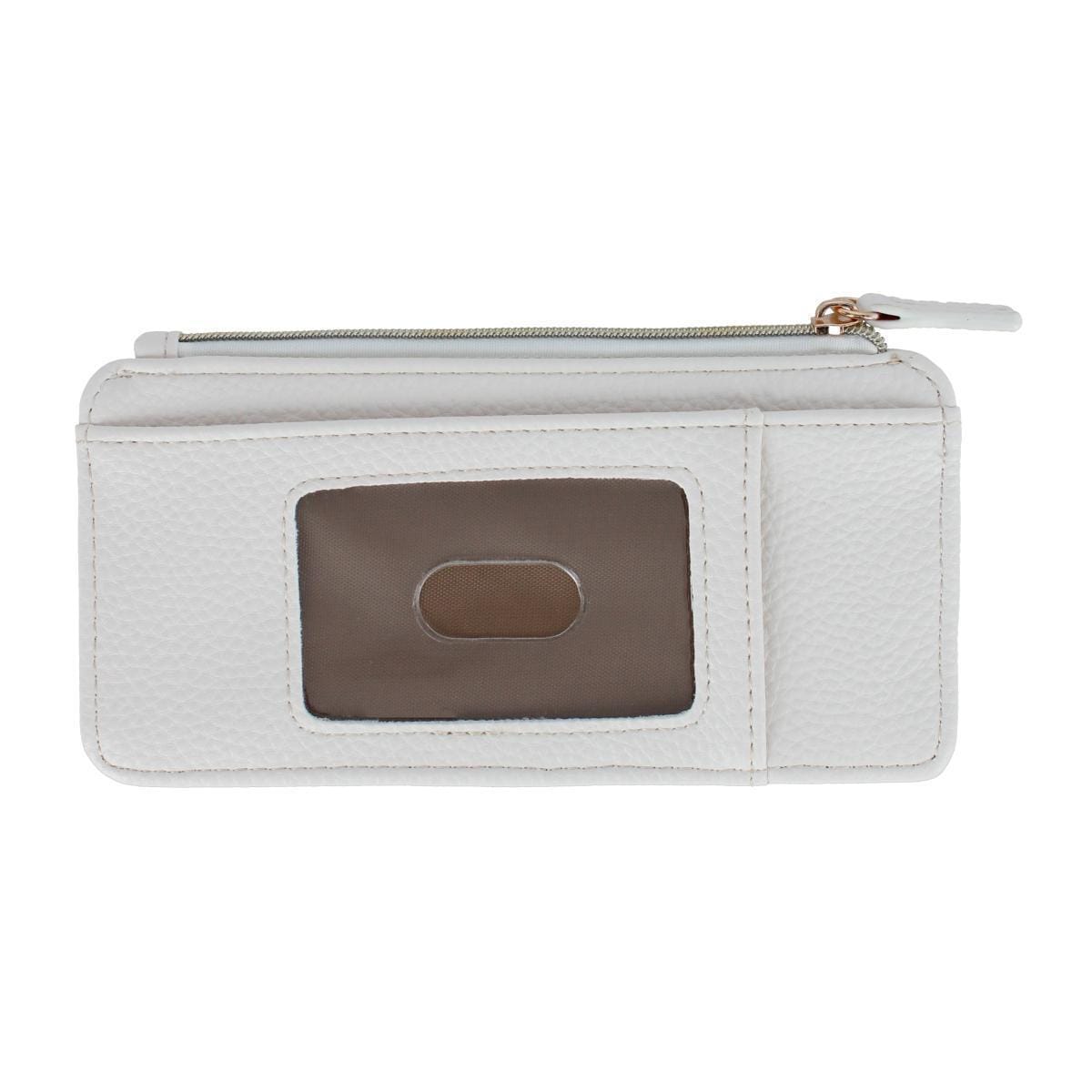 Julia Buxton Women's Vegan Leather Thin Card RFID Organizer Case - Summer White