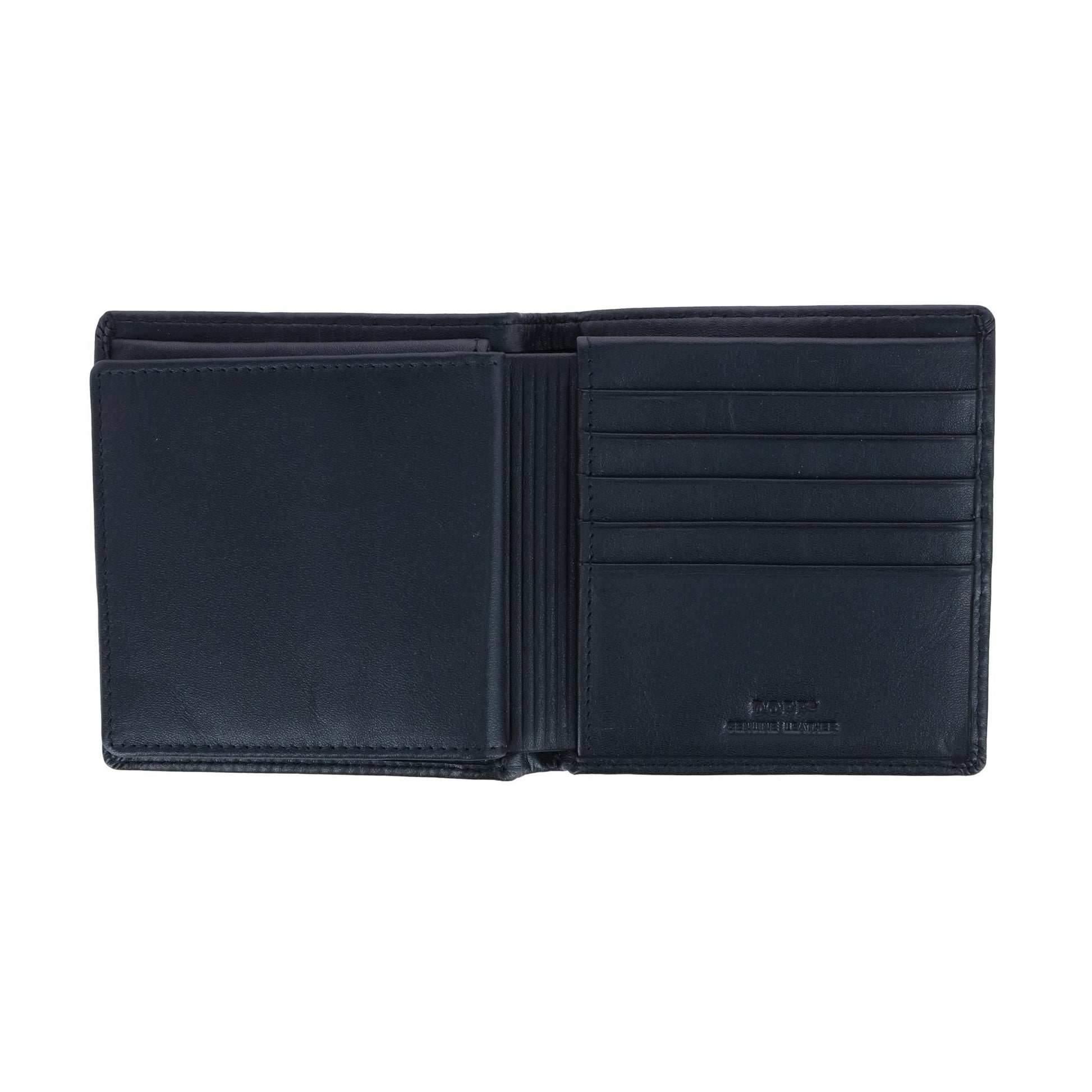 DOPP Men's Leather Dopp Regatta RFID Convertible Cardex Hipster Wallet - Black