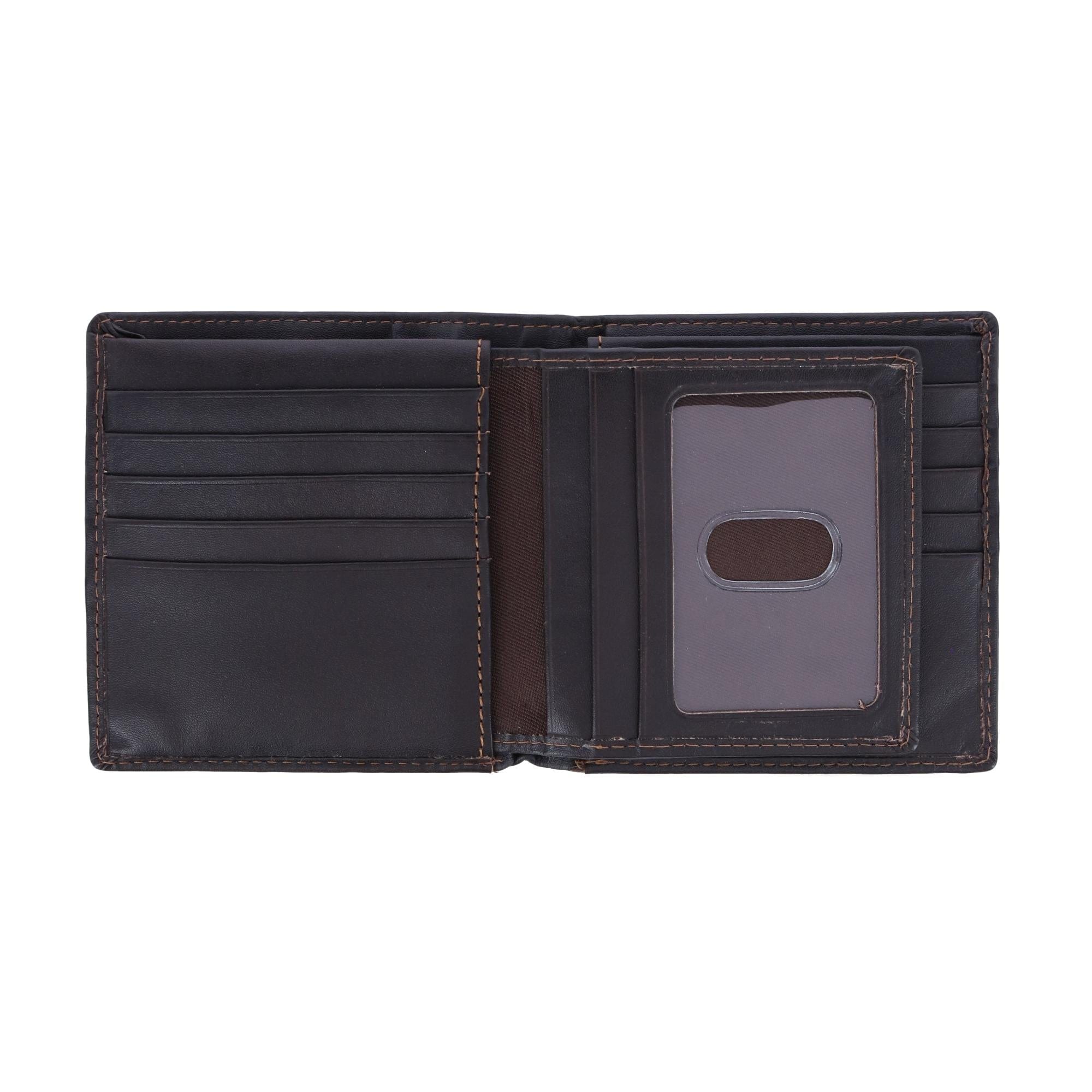 DOPP Men's Leather Dopp Regatta RFID Convertible Cardex Hipster Wallet - Brown