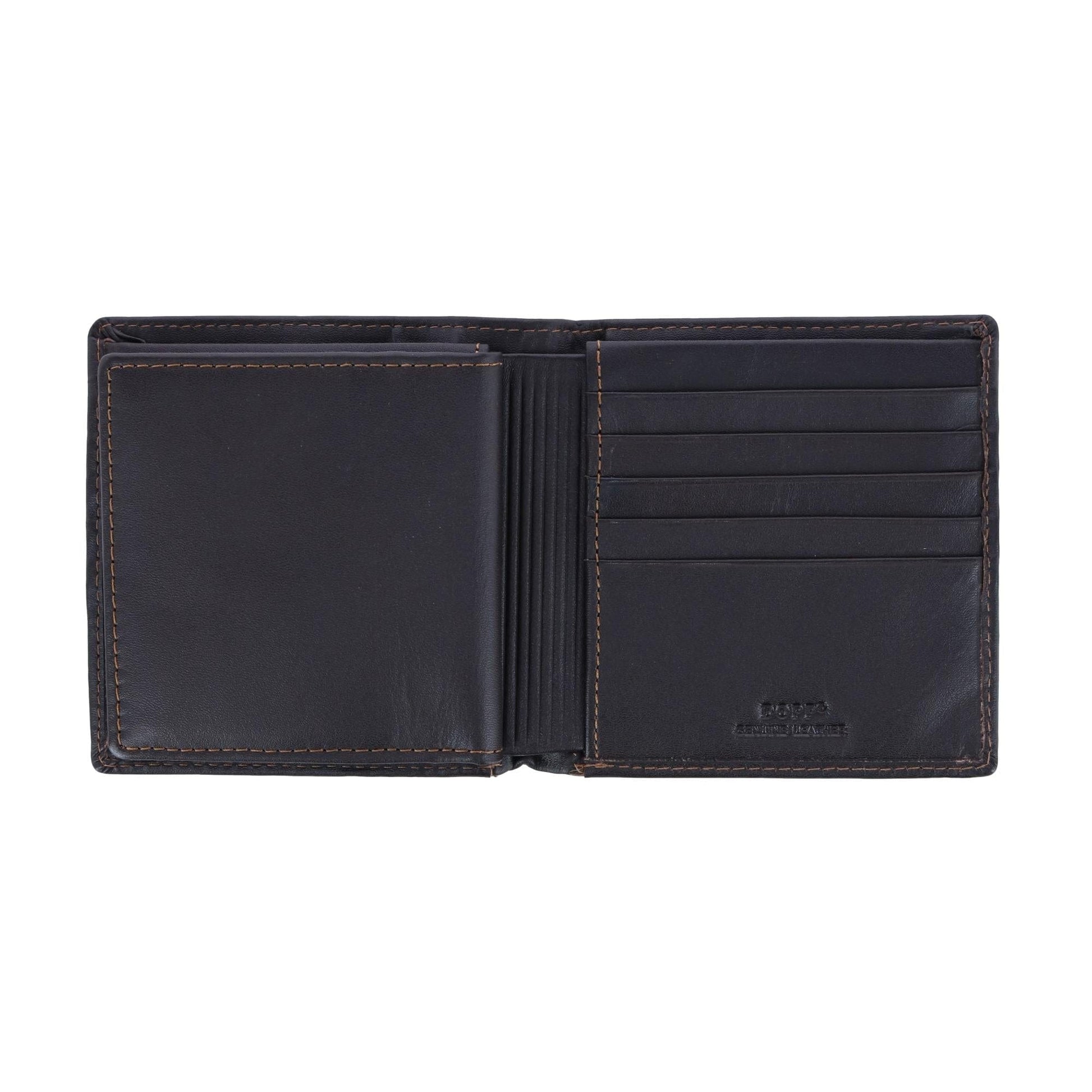 DOPP Men's Leather Dopp Regatta RFID Convertible Cardex Hipster Wallet - Brown