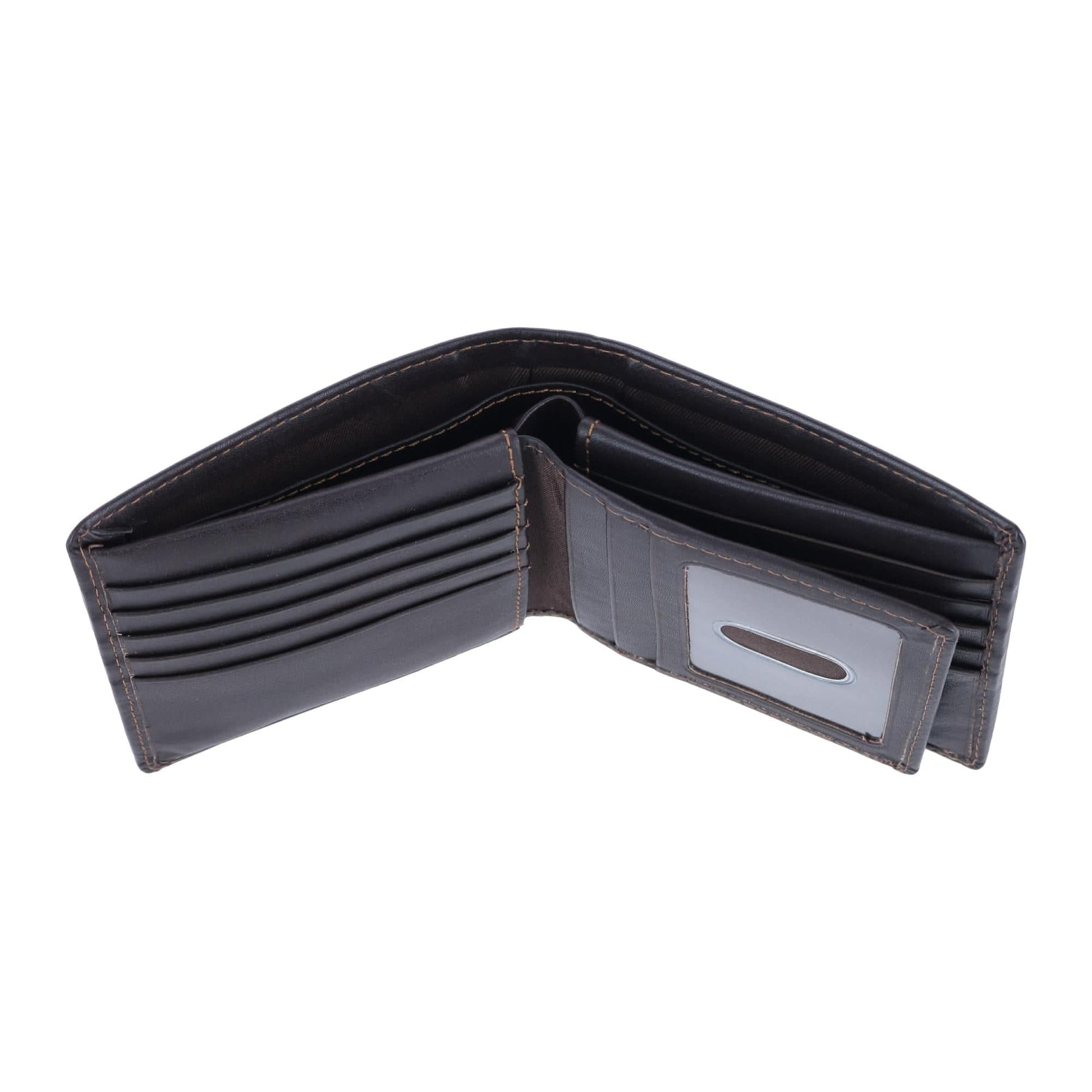 DOPP Men's Leather Dopp Regatta RFID Convertible Cardex Hipster Wallet - Brown