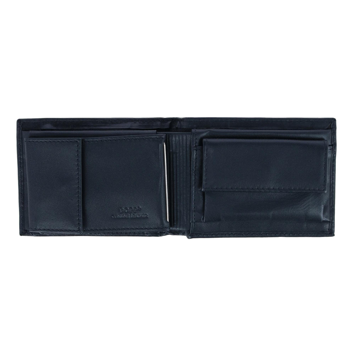 DOPP Men's Leather Dopp RFID Convertible Bifold Wallet with Snap Coin Pouch - Black