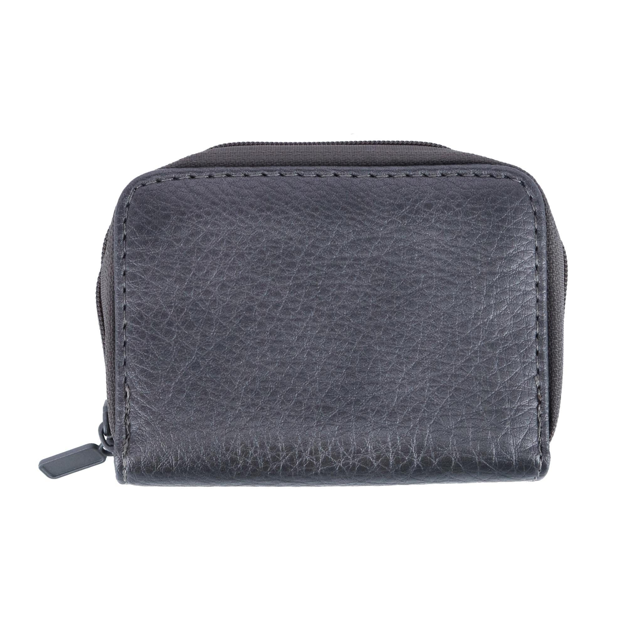 Buxton Women's Solid Colored Pebbled Multi Card Wizard - Pewter