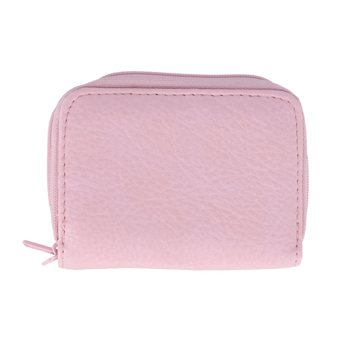 Buxton Women's Solid Colored Pebbled Multi Card Wizard - Pink