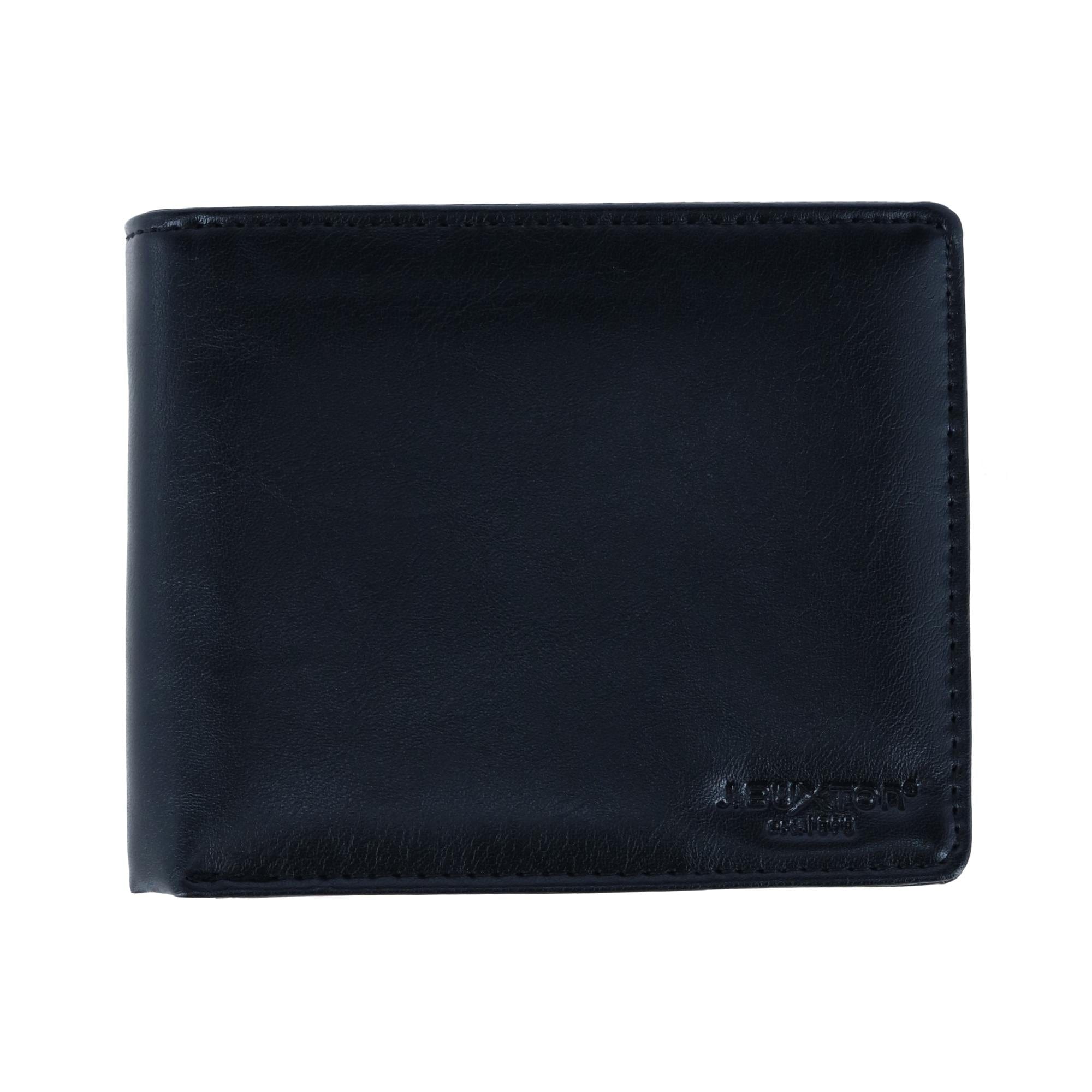 Buxton Men's RFID Distressed Vegan Leather Bifold Wallet - Black