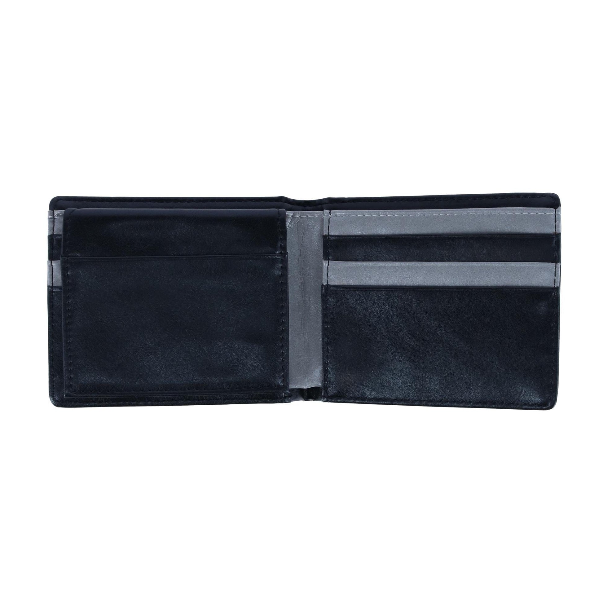 Buxton Men's RFID Distressed Vegan Leather Bifold Wallet - Black